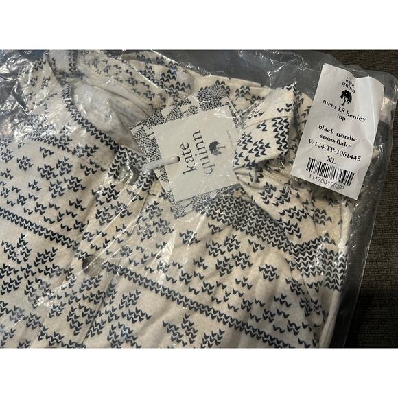 Kate Quinn Organics Other - NWT Kate Quinn Nordic Snowflake Longsleeve Men's Henley Shirt Top XL